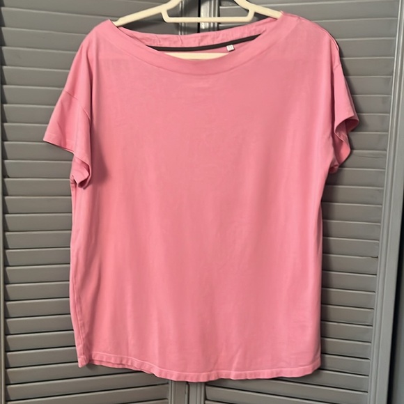 Boden Super Soft Short Sleeve T-Shirt, Boat Neckline, Dusty Rose, Size 12 - Picture 12 of 13